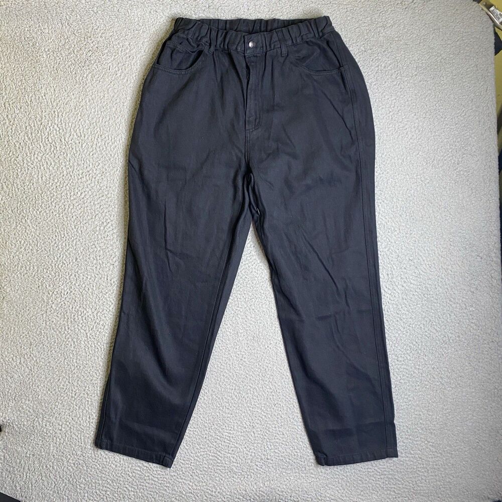 Manastash Pants Mens Small 28x 29 Black Hemp Fiber Drawstring Elastic Waist NWOT